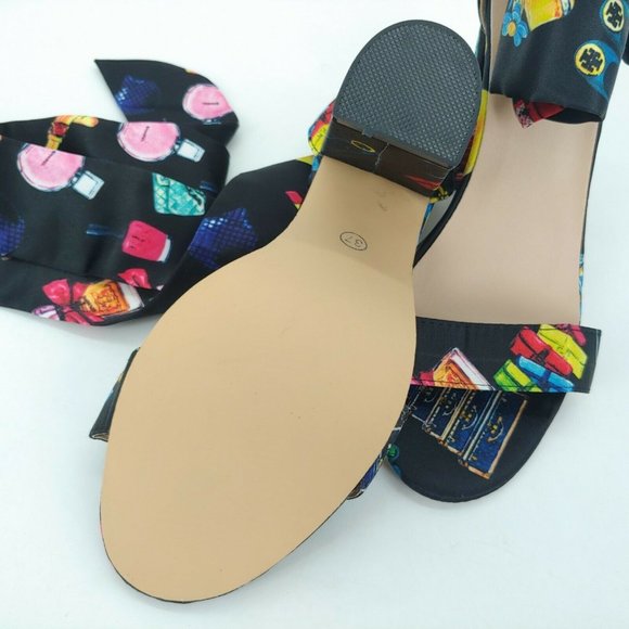 POATMBU Womens Cosmetics Side Tie Fabric Pumps Black EUR 37 US 6.5 New‎ - Picture 5 of 9
